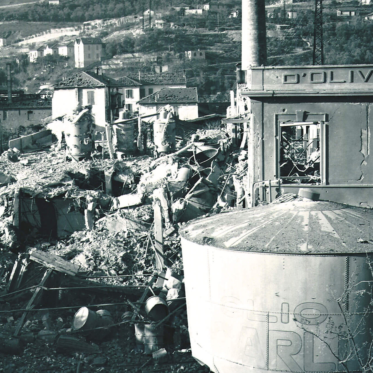 Sede Fratelli Carli dopo bombardamenti Seconda Guerra Mondiale