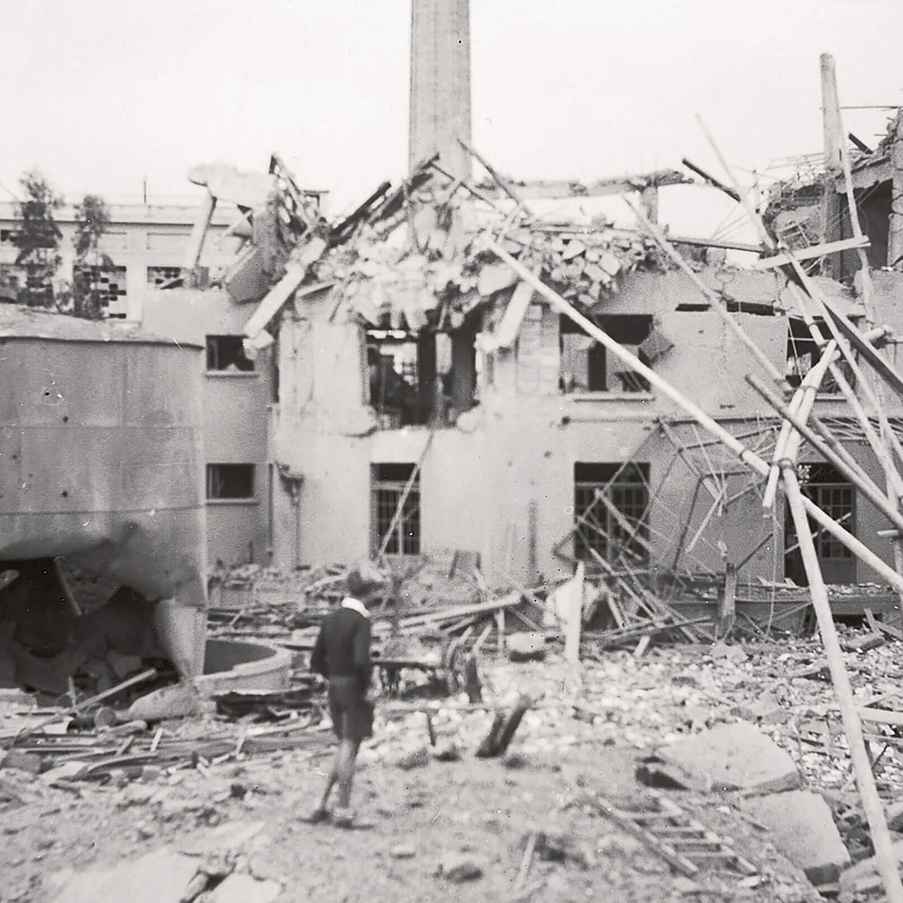 Sede Fratelli Carli dopo bombardamenti Seconda Guerra Mondiale