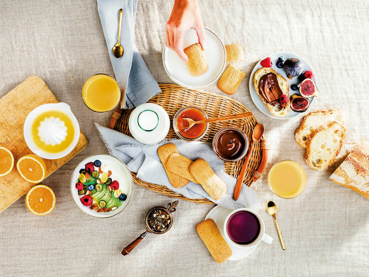 Colazione con biscottoni al mais Fratelli Carli