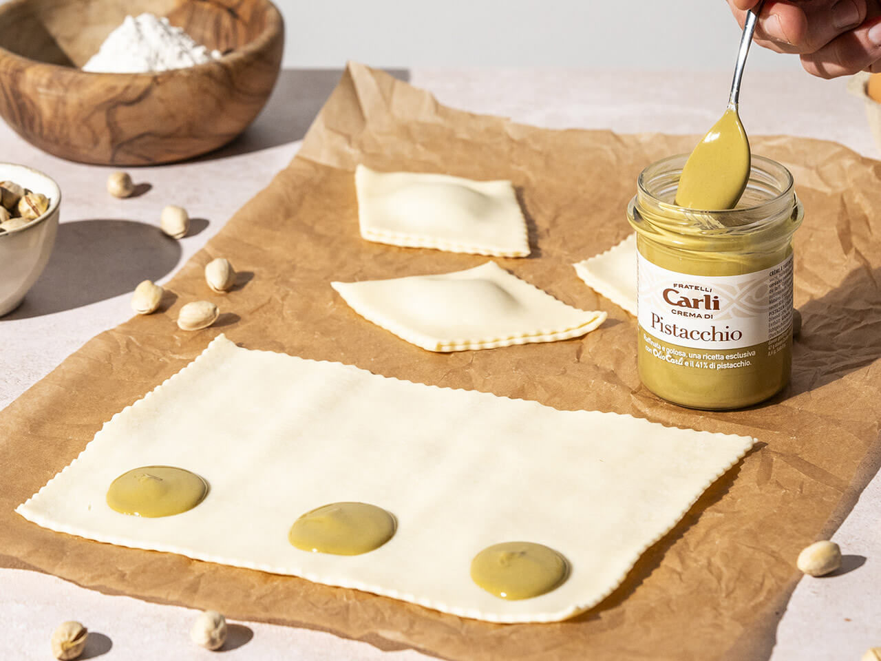 Realizzazione di dolci con la Crema di Pistacchi Fratelli Carli