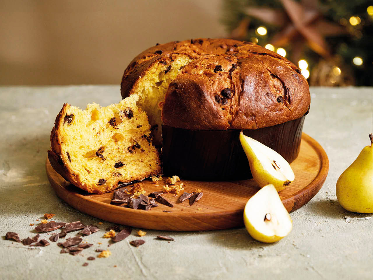 Dolce di Natale pere e cioccolato