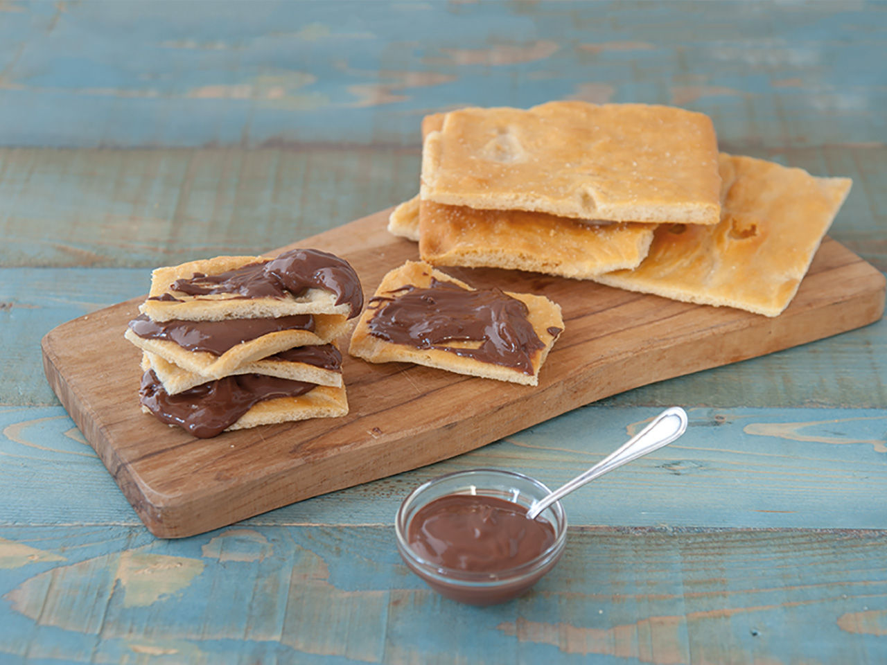 Focaccia Croccante genovese e Crema Nocciole e Cacao Fatelli Carli
