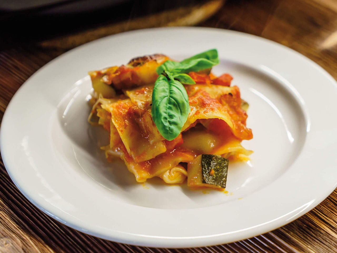 Piatto di maltagliati alle Verdure e Olio & Basilico Fratelli Carli
