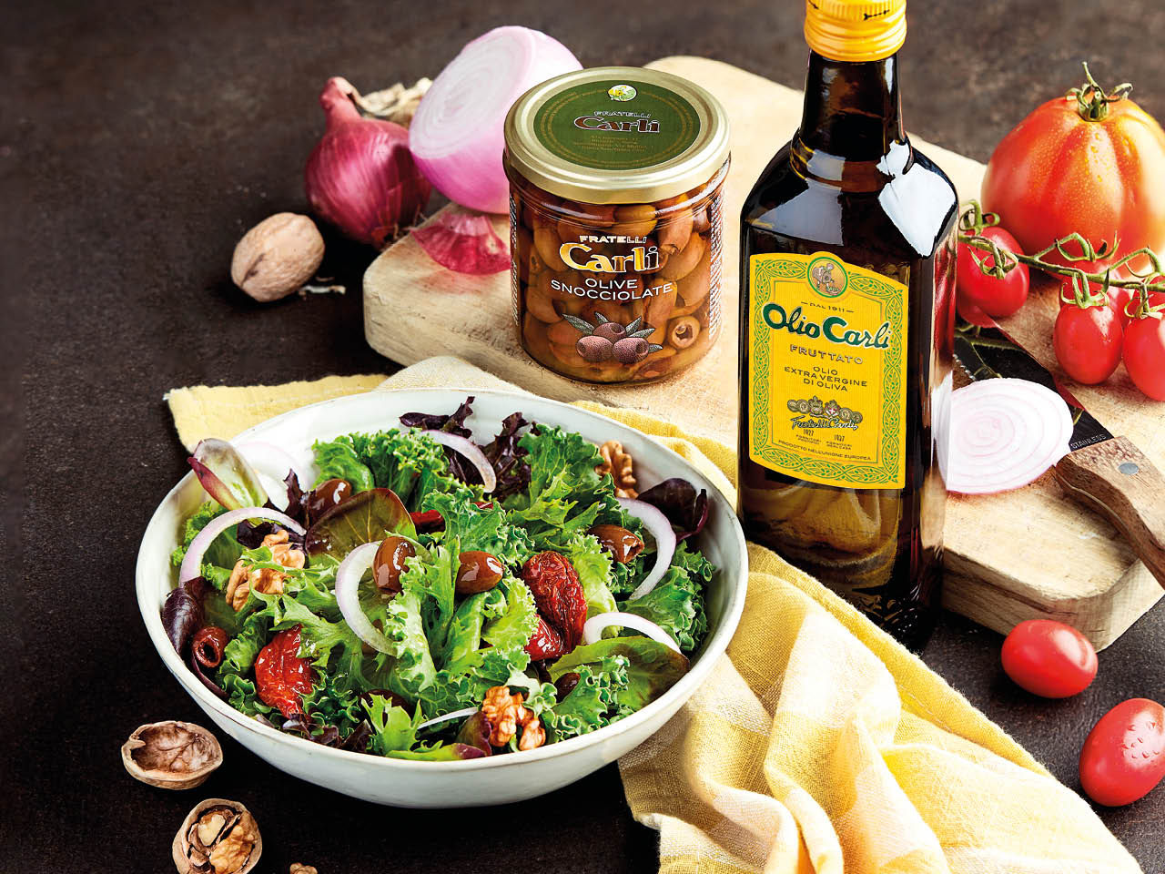 Olio Fruttato Carli  to per condire una ricetta.
