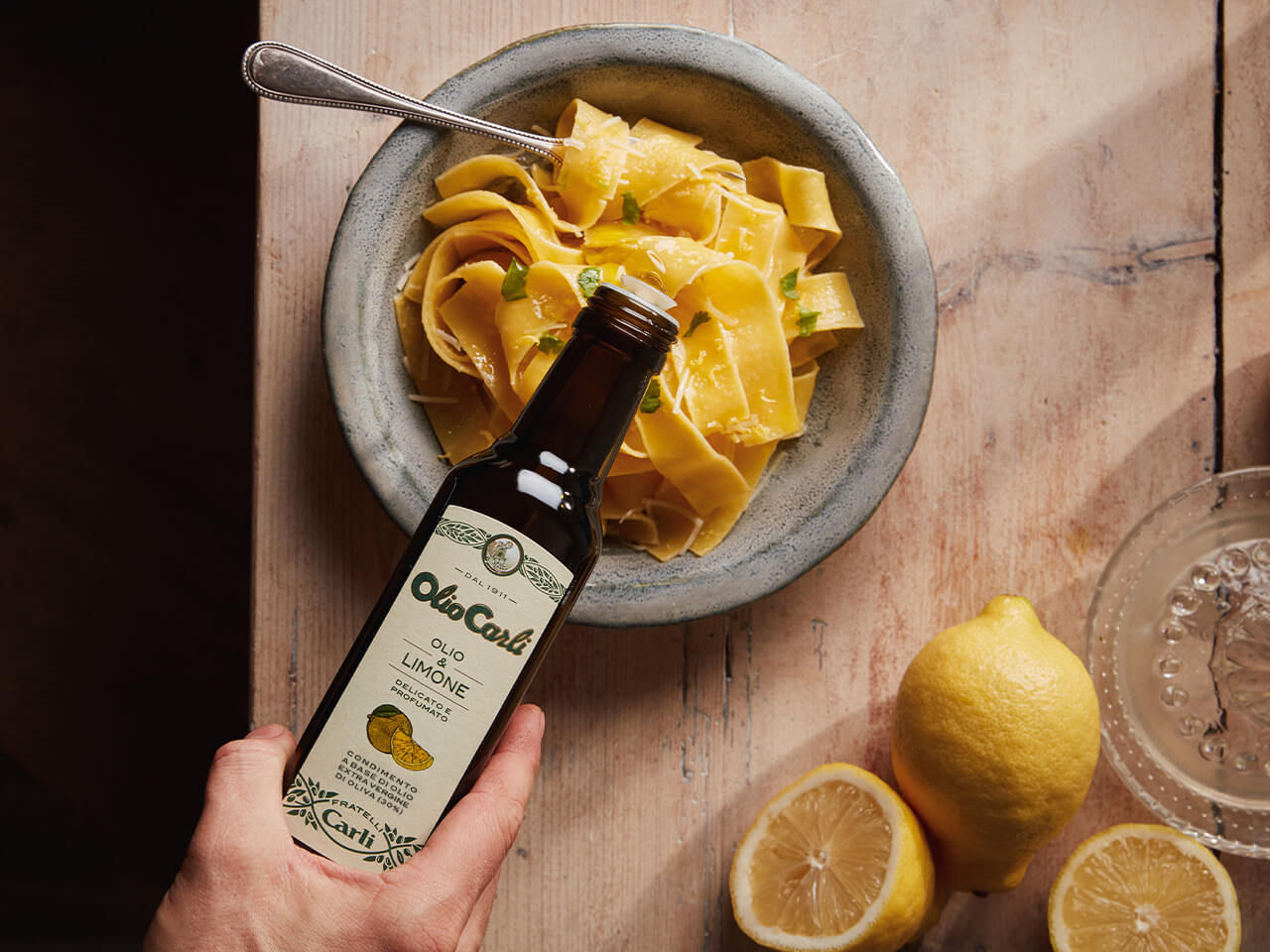 Pappardelle condite con Olio & Limone Fratelli Carli