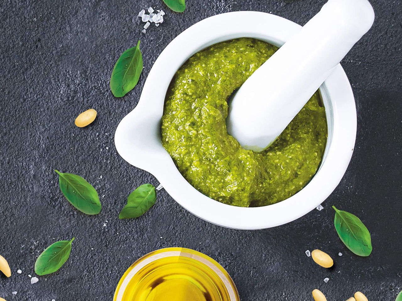 Mortaio con Pesto senza aglio Fratelli Carli
