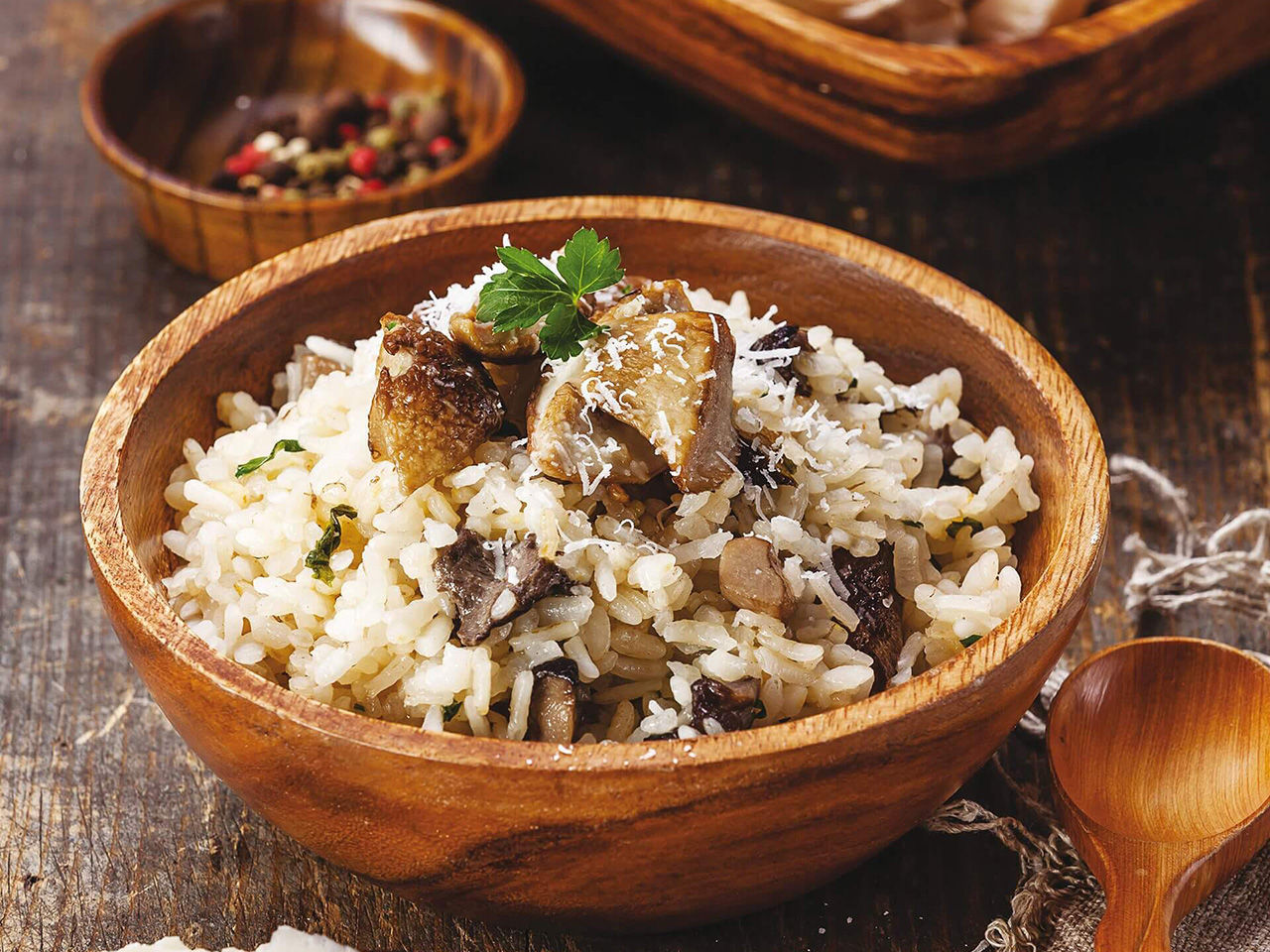 Piatto di Risotto ai funghi porcini Fratelli Carli