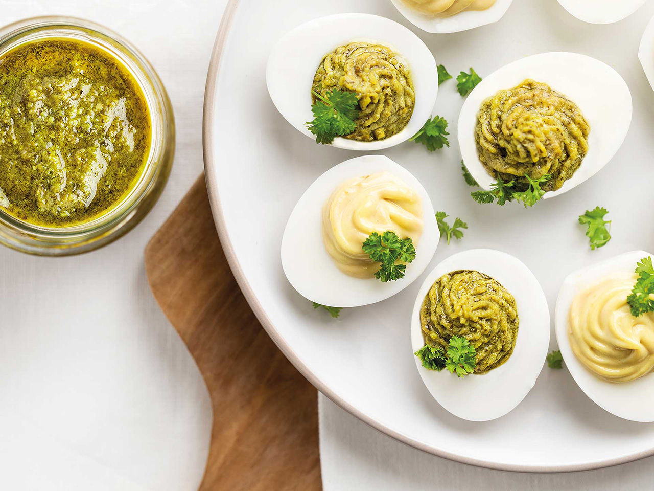 Uova sode con Salsa Verde e Maionese Fratelli Carli