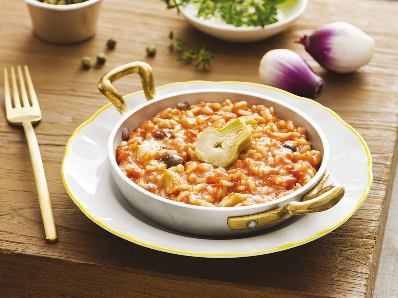 Tegame di Risotto con Sugo ai Carciofi Fratelli Carli